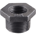 Hex Bushing, Black, 3/4" X 1/2"